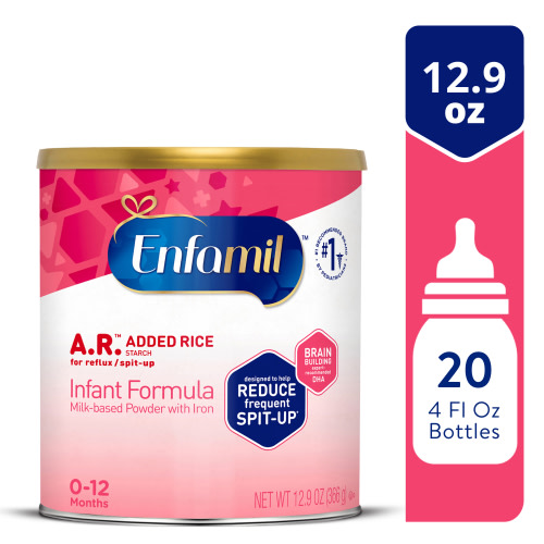 Enfamil A.R. Powder Baby Formula, Designed to Reduce Frequent Spit-Up in 1 Week, 12.9 Oz Can