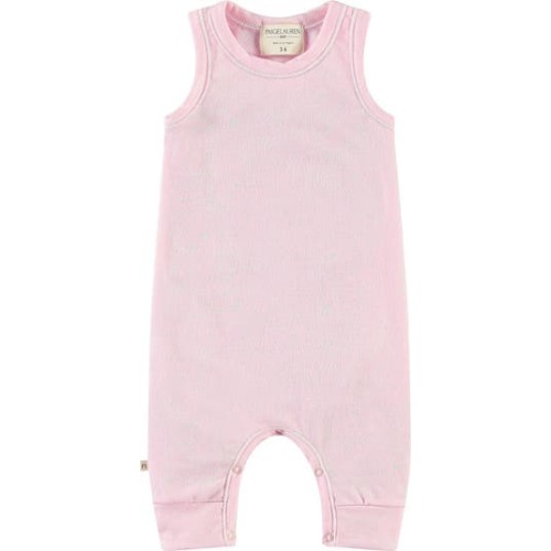 French Terry Sleeveless Romper, 0-3M