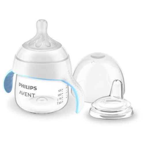 Philips Avent Natural Trainer Sippy Cup with Natural Response Nipple and Soft Spout, Clear, 5oz, 1 pack, SCF263/01, Philips Avent Trainer Sippy Cup