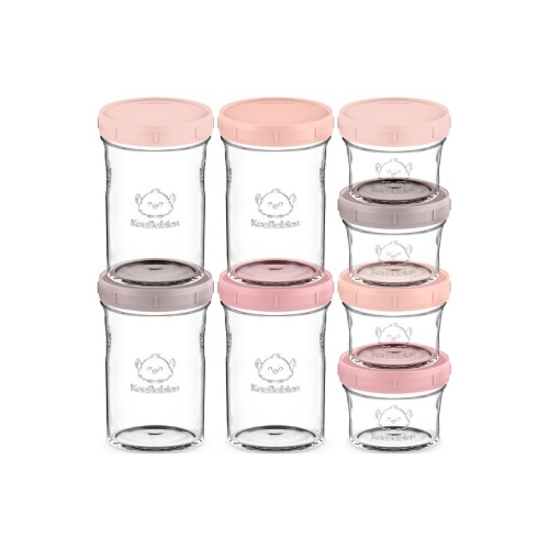 8-Pack Prep Jars Food Glass Containers