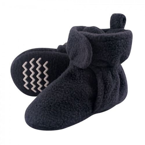 Hudson Baby Unisex Kids Cozy Fleece Booties, Non-Skid, Navy, 6-12 Months
