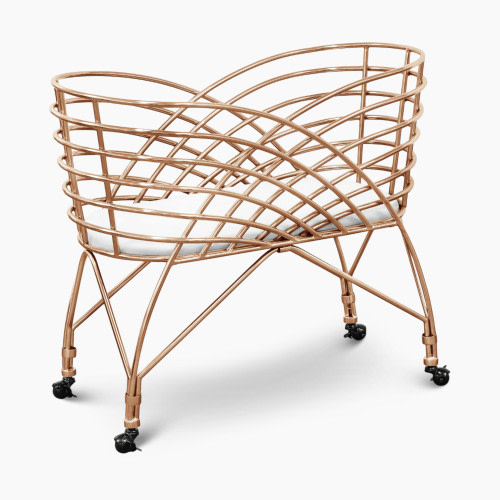 Nursery Works Aura Metal Bassinet - Rose Gold