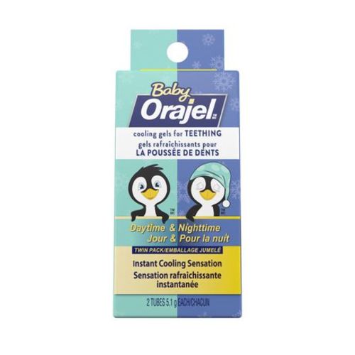 Baby Orajel Cooling Gels for Teething, Daytime & Nightime Twin Pack