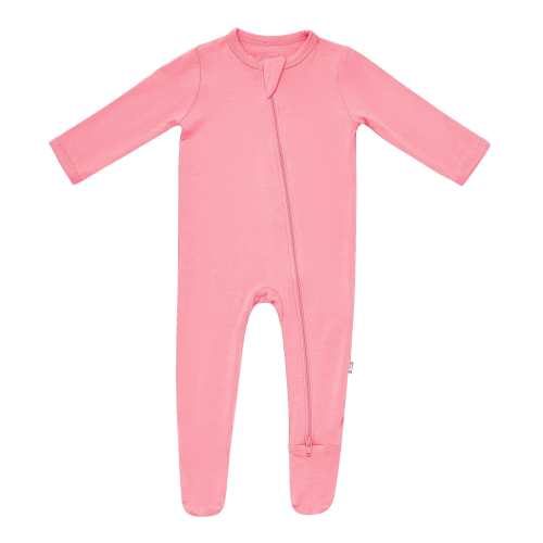 Zippered Footie in Rose