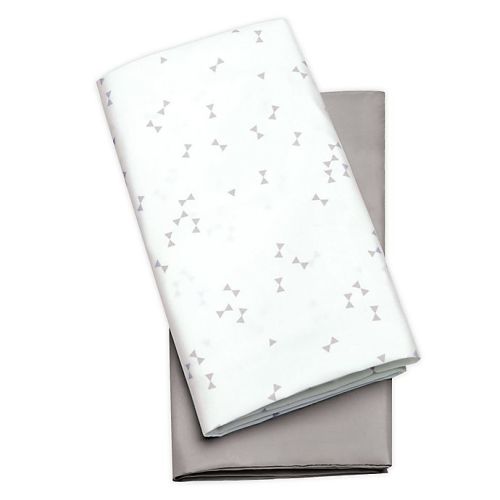 Chicco LullaGo® Bassinet 2-Pack Polyester Fitted Sheets in Grey Triangle