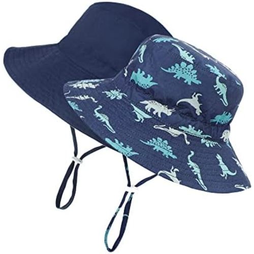 Baby Sun Hat Toddler Summer UPF 50+ Sun Protection Baby Boy Girls Hats Beach Hats Wide Brim Adjustable Bucket Hat