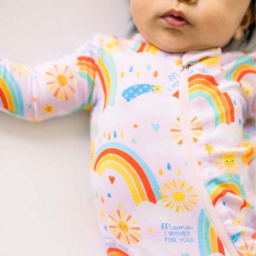 The Second-Skin Footie | Here Comes the Sunshine (Pink) | "Mama, I Wished for You" | Raising Mama