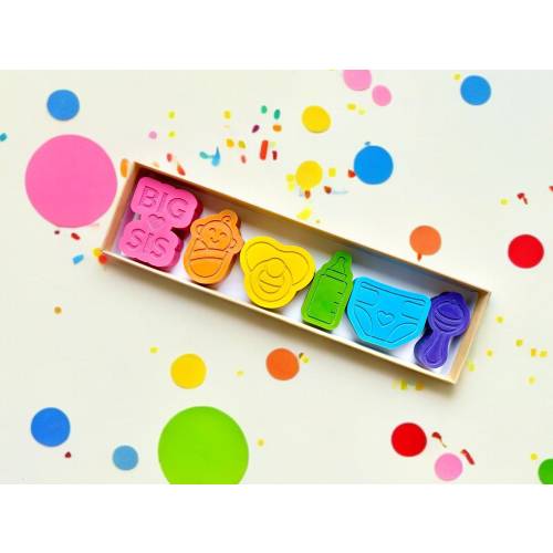 Big Sister Crayons - Big Sister Announcement Gift - New Baby Announcement Gift - New Sibling Gift - Gifts For Big Sister - Big Sister Gift