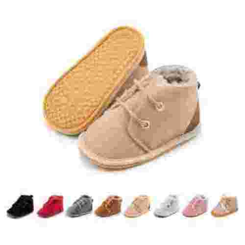 HsdsBebe Baby Girls Boys Cozy Fleece Boots Infant Winter Warm Shoes Unisex High-Top Ankle Booties for Newborn 3-18 Months