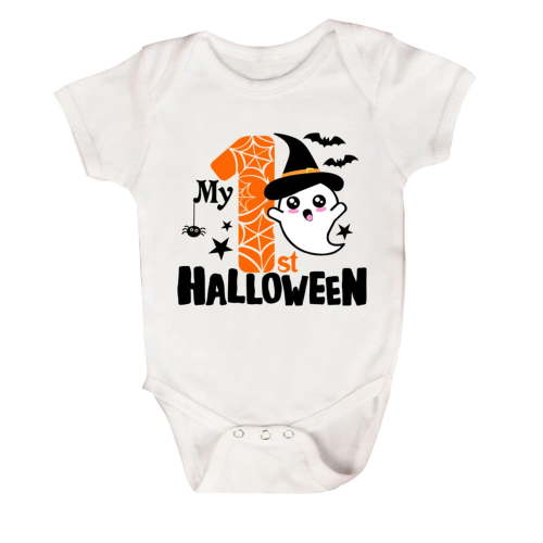 Coerni Baby Boys' Bodysuits, Girl Boy My 1st Halloween Outfit Short Sleeve Bodysuit Cotton One-Piece Baby Fall Romper Clothes