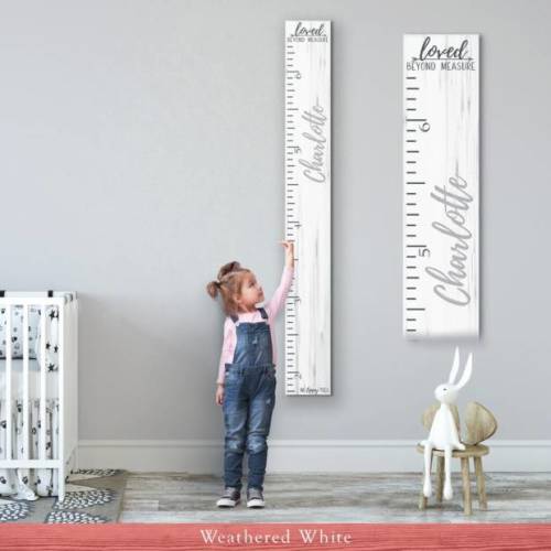 Back40life Wooden Kids Growth Height Chart Ruler