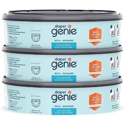 Diaper Genie Diaper Pail System Refills, 3 pack blue