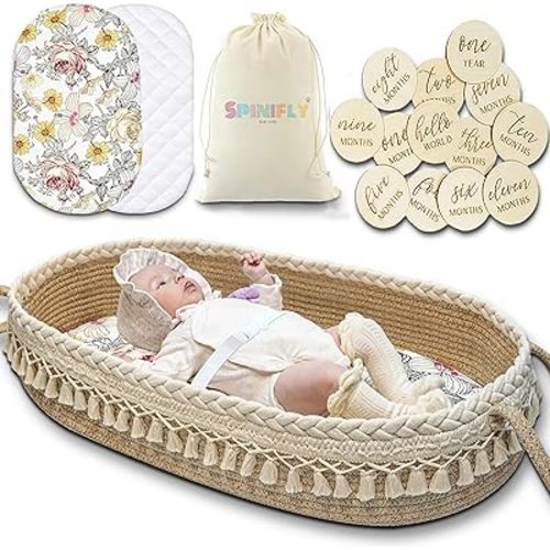 Woven Changing Table Topper for Dresser