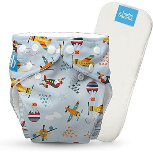 Charlie Banana One Size Cloth Diaper - Aviator, 1 Pack