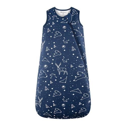 Mosebears Unisex Rayon Made from Bamboo Sleep Sack with 2-Way Zipper,2.5 Tog Baby Winter Sleep Sack(Navy Blue,0-6 Months)