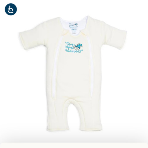 Cream Baby Merlin’s Magic Sleepsuit | Soft 100% Cotton Infant Sleepsuit