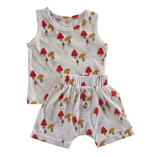 Mushroom / Organic Tank & Short Set