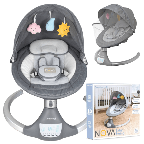 Nova Motorized Infant Baby Swing - Gray