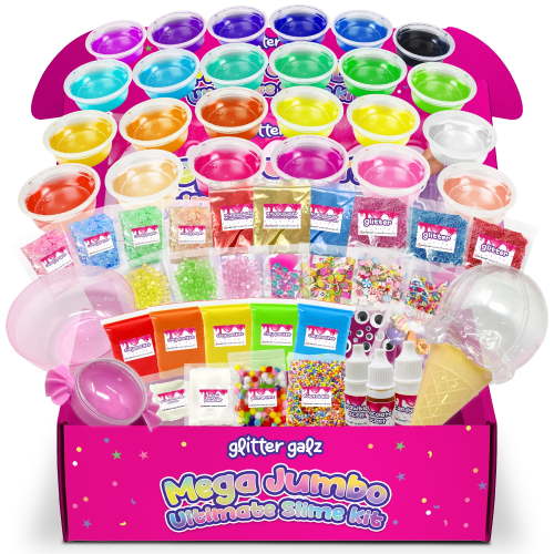 Glitter Galz Jumbo Mega Slime Kit, 75-Piece Premade Slime Making Kits