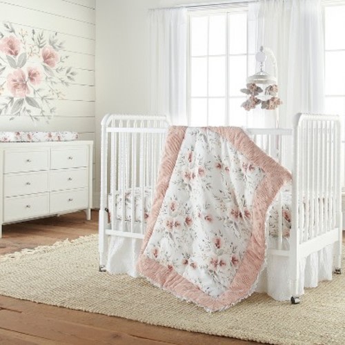 Adeline 4PC Bedding Set - Q, DR, FS, Wall Decal - Levtex Baby