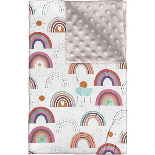 WVM Baby Blankets for Unisex Boys and Girls, Super Soft Comfy Blankets for Toddlers' Crib, Stroller, Baby Shower, Birthday, Newborn's Gift, Rainbow