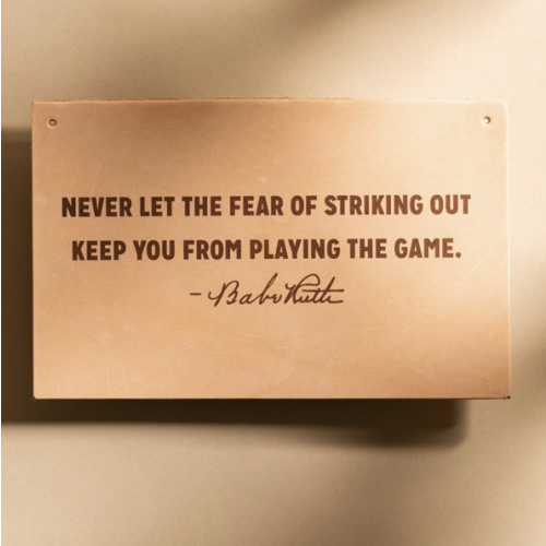 Babe Ruth Leather Sign - Magnolia