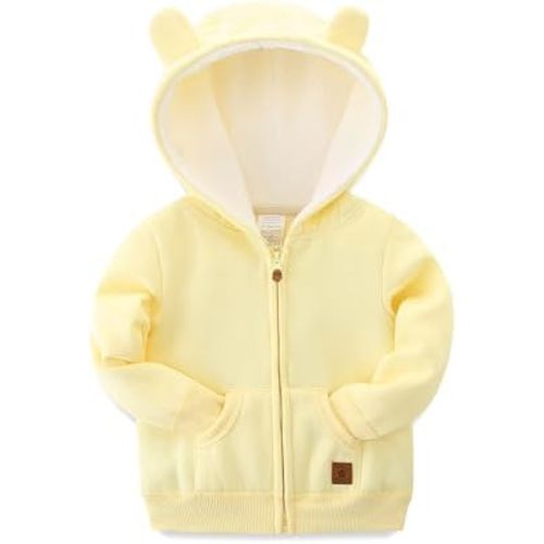 Baby Girls Boys Warm Adorable Hooded Zip Coat for Fall Spring Outerwear 3-24M Kids Jacket