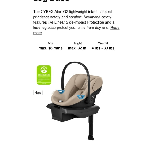 CYBEX Aton G2 with Load Leg Base | Official Online Shop