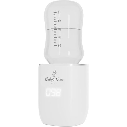 Baby’s Brew Portable Bottle Warmer Pro Set - Dual Heating Modes - Breast Milk, Formula & Water, Leak-Proof, Smart Sensor Technology, BPA-Free, Single Warmer & Formula Dispenser Only | No Adapters