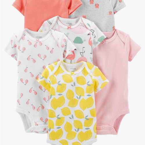 Simple Joys by Carter's Baby-Girls 6-Pack Short-Sleeve Bodysuit