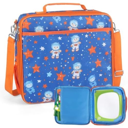 Portable Bag Compatible with Leapfrog LeapStart 3D Interactive Learning System, Bag for Leapfrog Books, Storage for 5-6 Books (Case only)-Blue