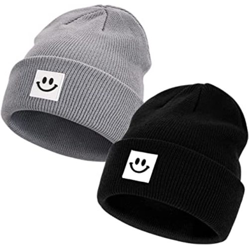 Newborn Winter Beanie Hat,Soft Baby Knit Beanie with Smiley Face for Infant Toddler Boy GILR Winter Warm Hat