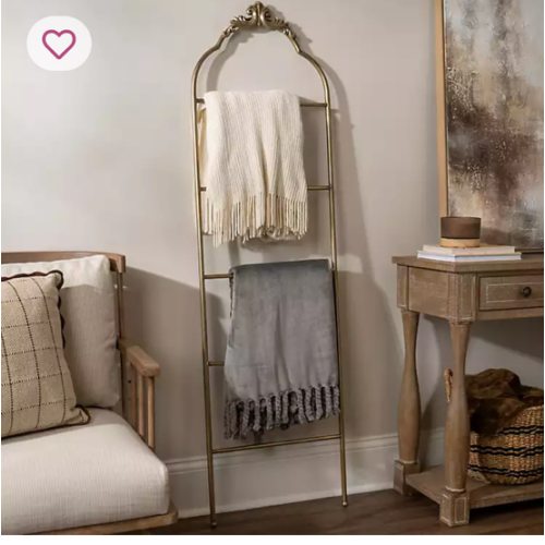 Baroque Gold Iron Ladder | Kirklands Home