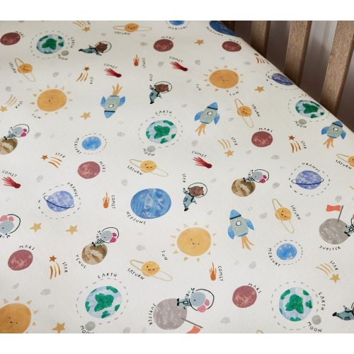 Space Organic Cot Fitted Sheet | Pottery Barn Kids AU