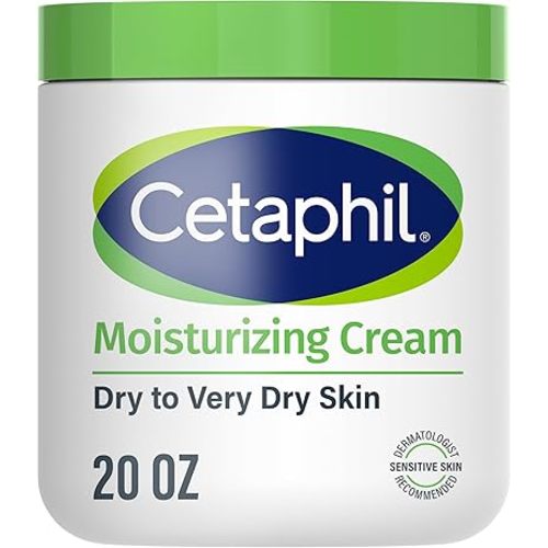 Cetaphil Face & Body Moisturizer, Hydrating Moisturizing Cream for Dry to Very Dry, Sensitive Skin, NEW 20 oz, Fragrance Free, Non-Comedogenic, Non-Greasy (Packaging May Vary)
