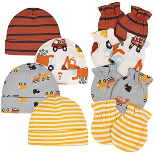 Gerber Baby Boys' Cap and Mitten Sets