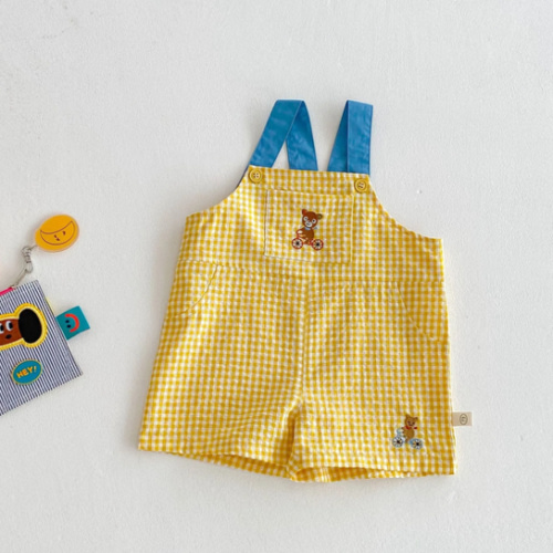 Baby Bear Check Overalls