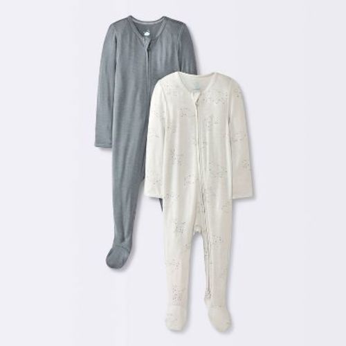 Baby Boys' 2pk Celestial Soft Blend Sleep N' Play - Cloud Island™ Gray Newborn