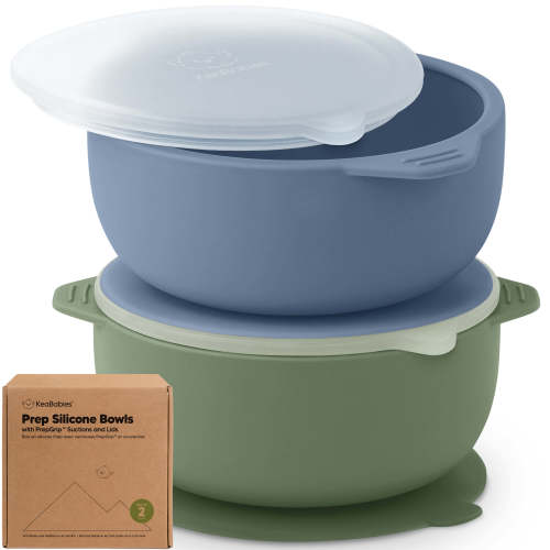 2-Pack Prep Silicone Suction Bowls