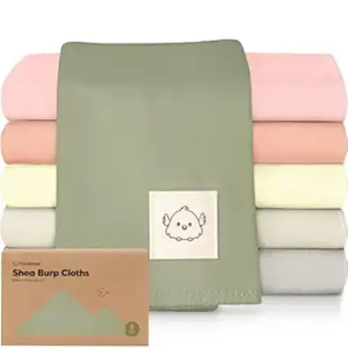 Organic Burp Cloths Baby Boy, Girl, 6-Pack Large Burping Cloths (Embrace)