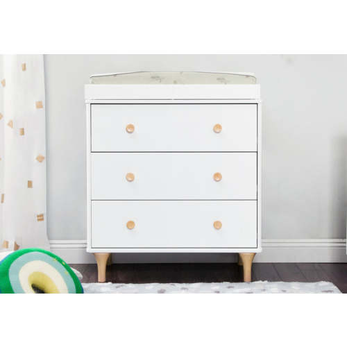 Lolly 3-Drawer Changer Dresser (White/Natural)