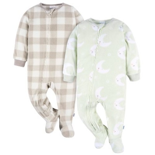 Gerber Baby & Toddler Neutral Blanket Sleeper, 2-Pack, Color: Moons, Size: 0-3m