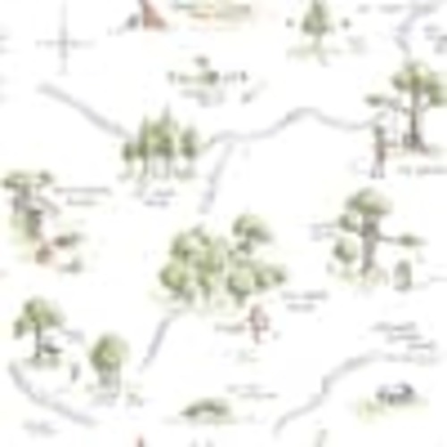 RoomMates Winnie The Pooh 100 Acre Wood Map Multicolor Vinyl Peel and Stick Matte Wallpaper 28.18 sq. ft. RMK12440RL