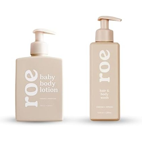 Roe Wellness- Baby Wash and Lotion | Great For Sensitive Skin Lightweight Moisturizing Lotion & Cleansing Body & Hair Wash