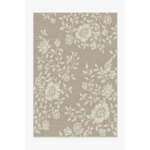 Mallow Flower Natural Stone Rug by Morris & Co. | Ruggable