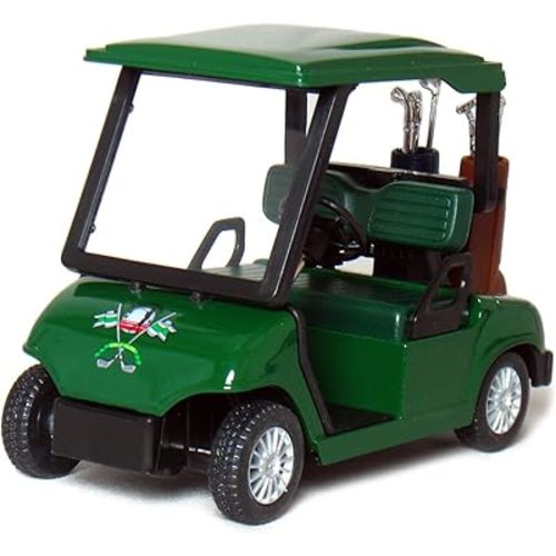 KinsFun - Golf Cart 4½" Die Cast Metal Model Pullback Action Toy (Green)