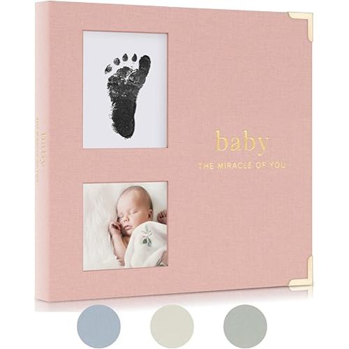 Keepsake Baby Memory Book for Boys and Girls – Timeless First 5 Year Baby Book With Photoslots – Cute Journal Scrapbook or Photo Album - Record a Milestone for Every Event from Birth to Age 5