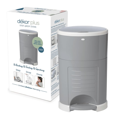 Dekor Plus Hands-Free Diaper Pail | Gray