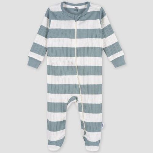 Gerber Baby Striped Sleep N' Play - Blue 3-6M