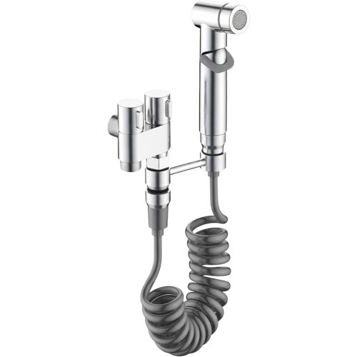 Aqua Earth Bidet Sprayer for Toilet | Handheld Bidet Shattaf Toilet Spray | Bathroom Baby Cloth Diaper Sprayer | Support Wall or Toilet Mount